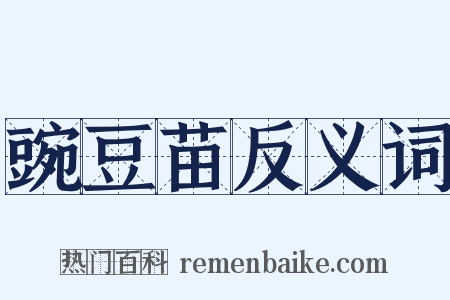 豌豆苗反义词是什么意思的图片